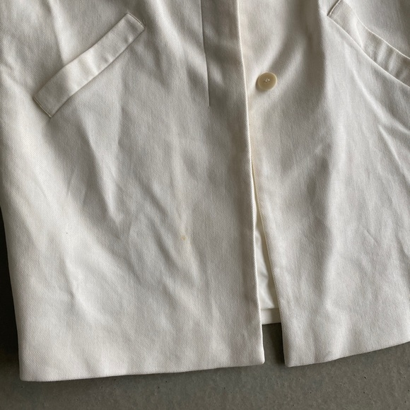 ZARA ecru ivory coat with drop shoulder balloon sleeves size M - Picture 9 of 9